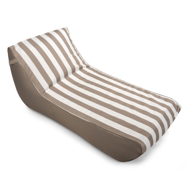 Shop Stratus Chaise Lounge Bean Bag Pool Float in Taupe ...