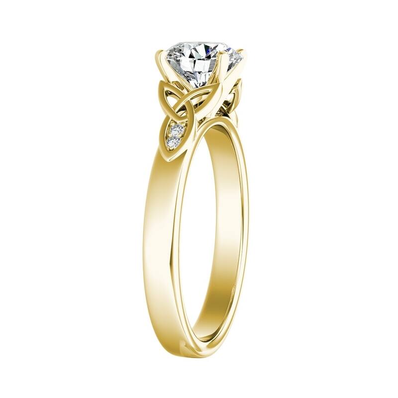 Auriya 14k Gold Modern Celtic-knot 1/2 carat TW Round Diamond Engagement Ring