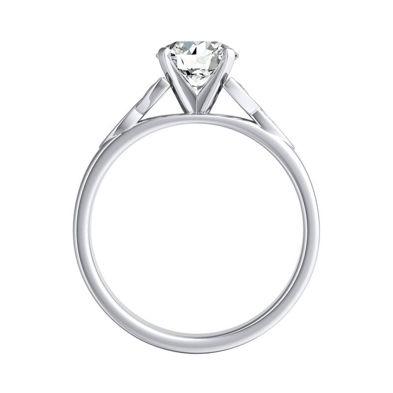 Auriya 14k Gold Modern Celtic-knot 1/2 carat TW Round Diamond Engagement Ring