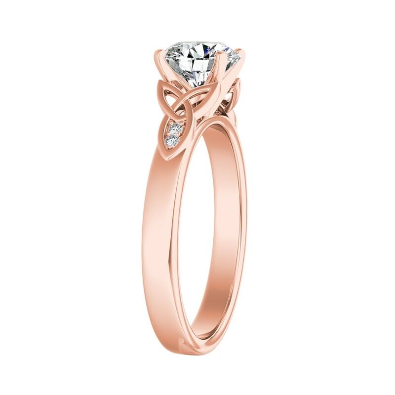Auriya 14k Gold Modern Celtic-knot 1/2 carat TW Round Diamond Engagement Ring