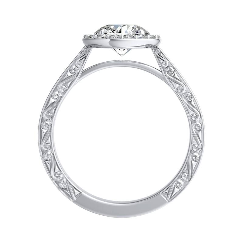 Auriya 14k Gold Vintage 9/10ctw Round Halo Diamond Engagement Ring (G-H, VS1-VS2)