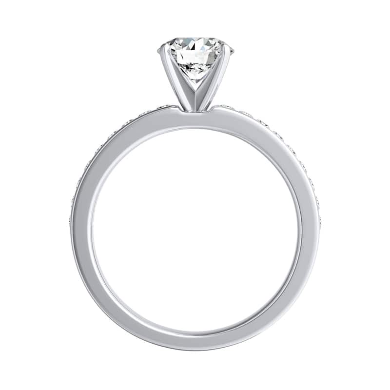 Auriya 14k Gold Classic 3/4 carat TW Channel-set Round Diamond Engagement Ring (G-H, VS1-VS2)