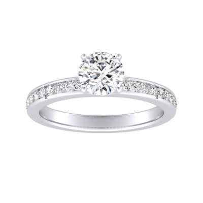 Auriya 14k Gold Classic 3/4 carat TW Channel-set Round Diamond Engagement Ring (G-H, VS1-VS2)