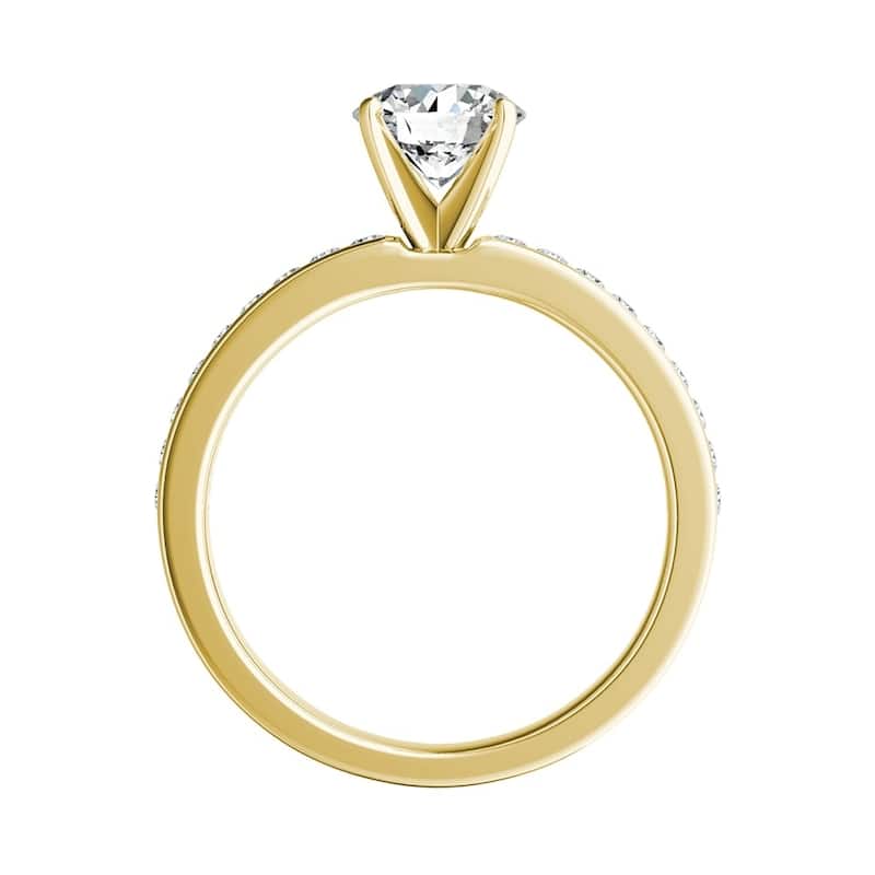 Auriya 14k Gold Classic 3/4 carat TW Channel-set Round Diamond Engagement Ring (G-H, VS1-VS2)