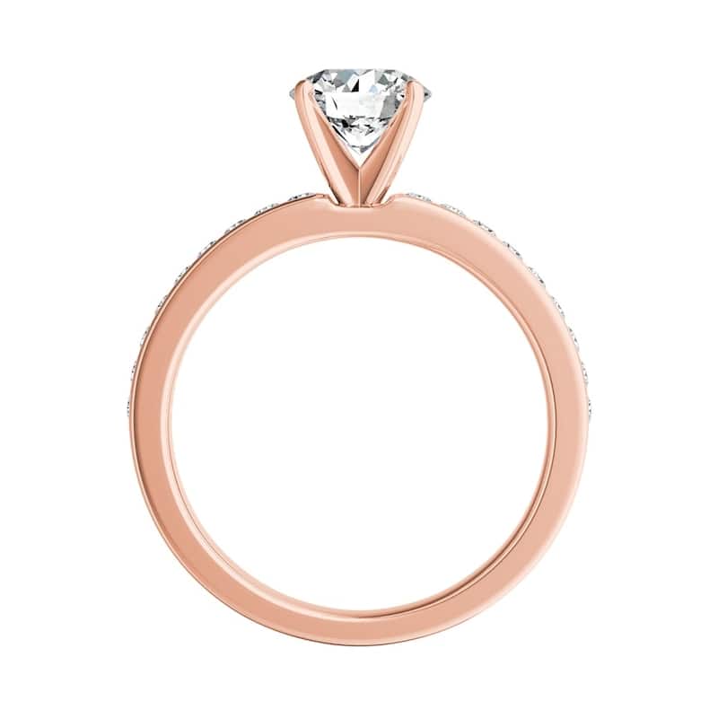 Auriya 14k Gold Classic 3/4 carat TW Channel-set Round Diamond Engagement Ring (G-H, VS1-VS2)