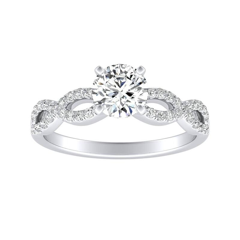 Auriya 14k Gold Round Infinity Diamond Engagement Ring 5/8ctw (G-H, VS1-VS2)
