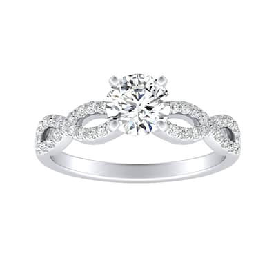 Auriya 14k Gold Round Infinity Diamond Engagement Ring 5/8ctw (G-H, VS1-VS2)