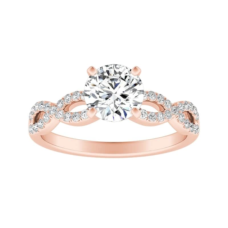 Auriya 14k Gold Round Infinity Diamond Engagement Ring 5/8ctw (G-H, VS1-VS2)