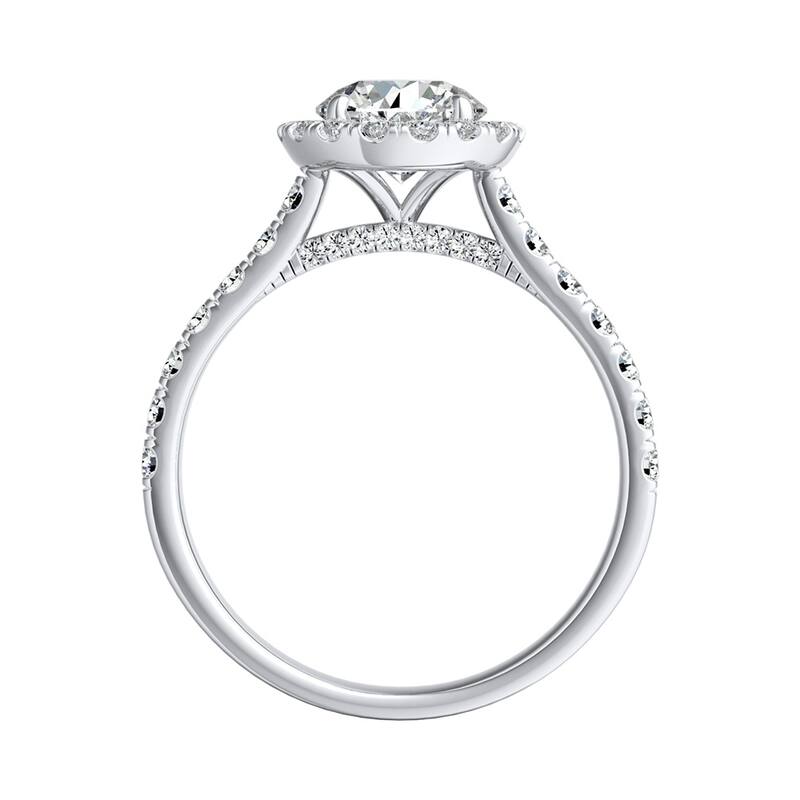 Auriya 14k Gold Classic 1 carat TW Round Halo Diamond Engagement Ring (G-H, VS1-VS2)