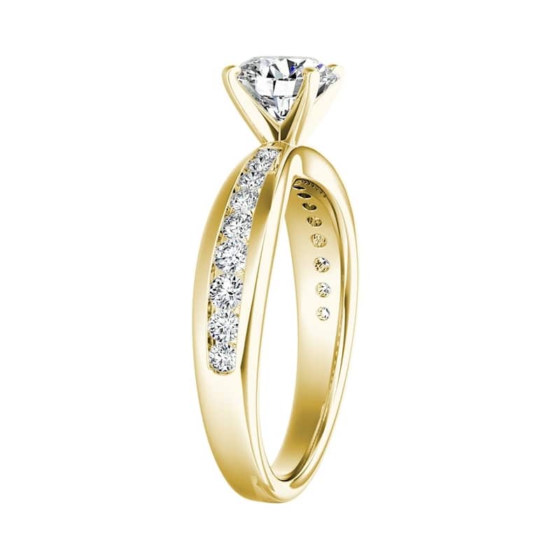 Auriya 14k Gold Classic 3/4 carat TW Round Diamond Engagement Ring (G-H, VS1-VS2)