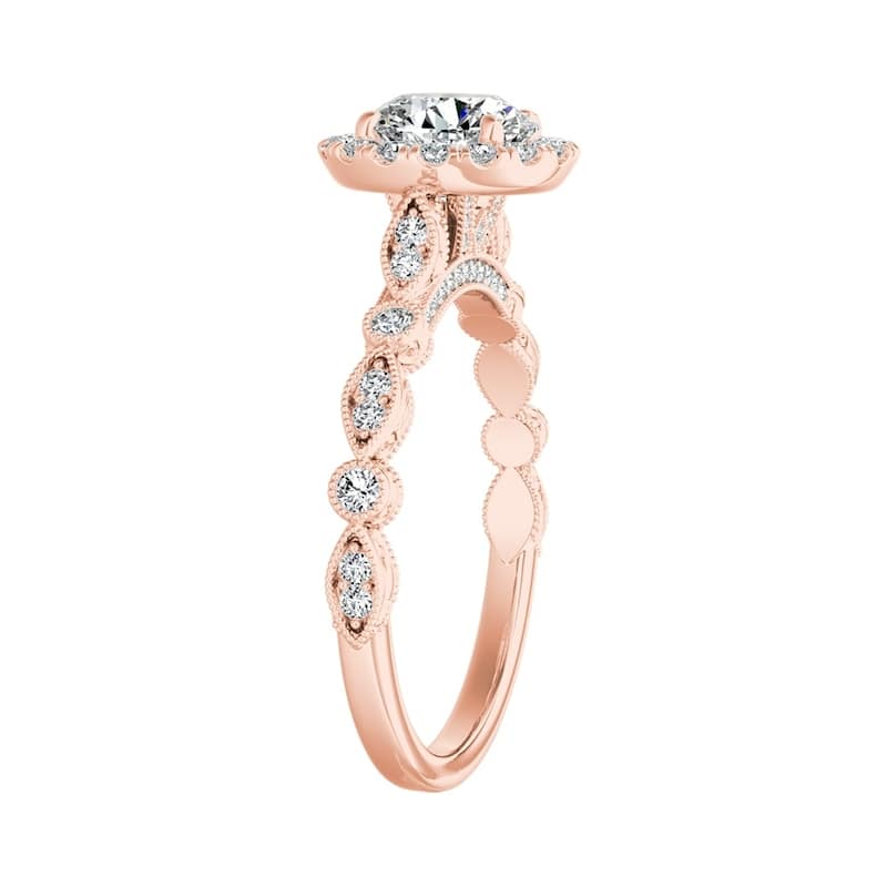 Auriya 14k Gold Vintage 7/8ctw Round Halo Diamond Engagement Ring (G-H, VS1-VS2)
