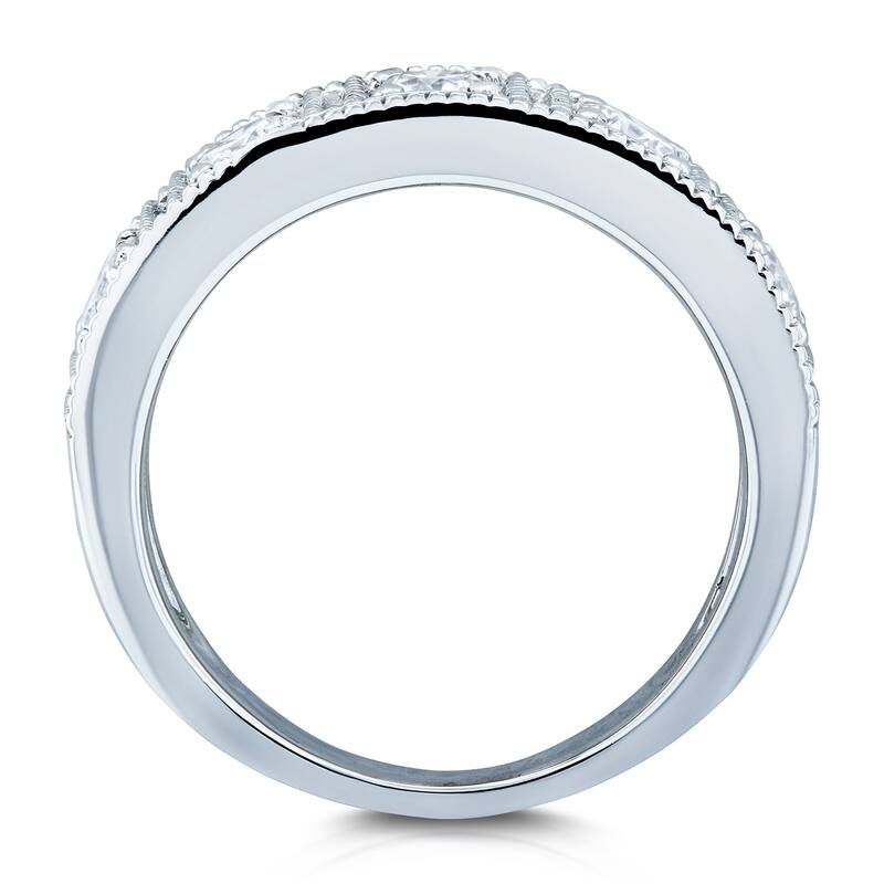 Annello by Kobelli 14k Gold 7/8ct TGW Milgrain Framed Five Stone Moissanite Womens Wedding Ring (5mm), GH/VS