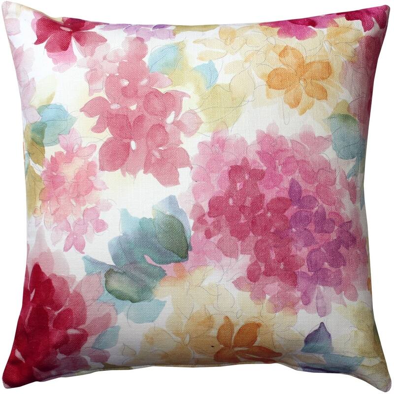 May Flower Cotton 12x20 Throw Pillow with Polyfill Insert - 20"x20" - Pink