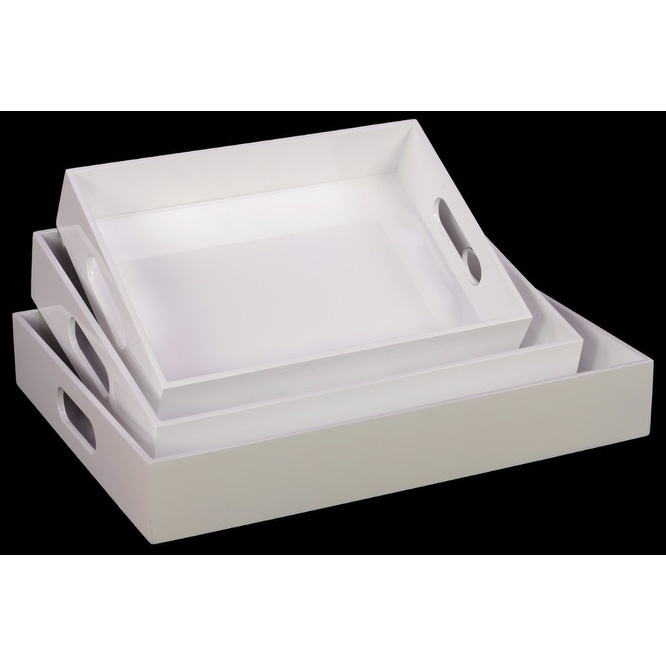 white serving tray with handles