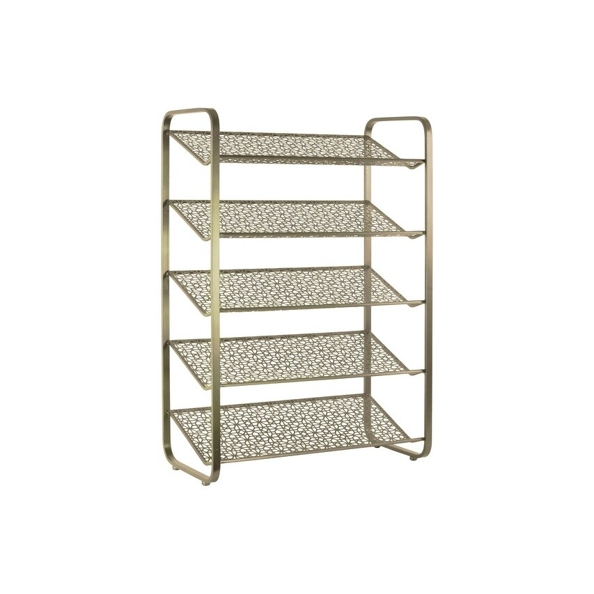 Benzarametal 5 Tier Shoe Rack Metallic Gold Dailymail