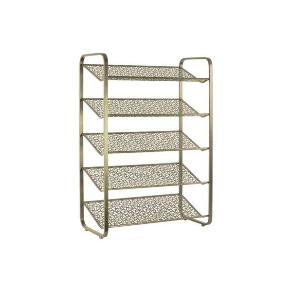 Shop Black Friday Deals On Metal 5 Tier Shoe Rack Metallic Gold Overstock 23162199