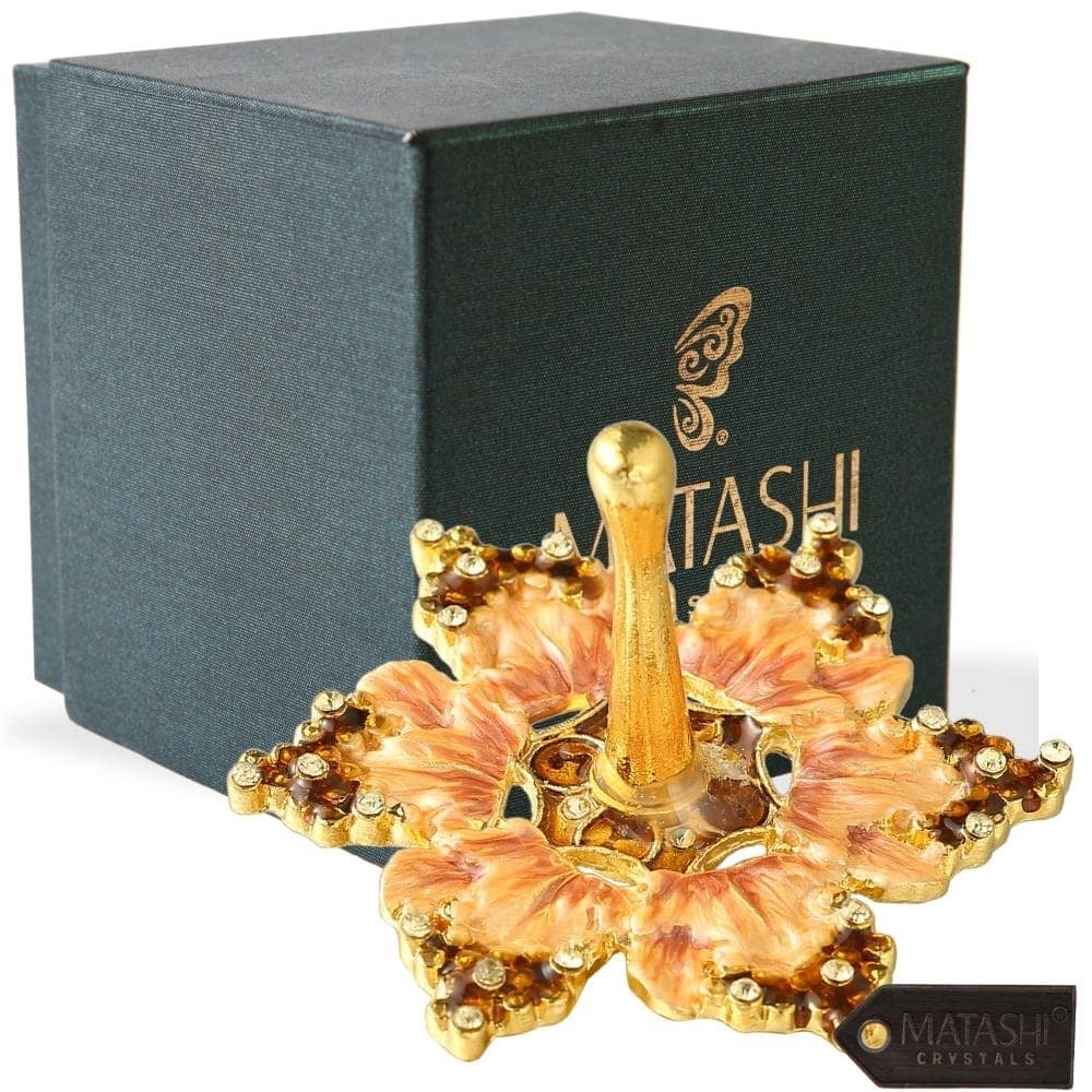 Hand-Painted Spinning Dreidel Holiday Ornaments Elegant Crystals by Matashi