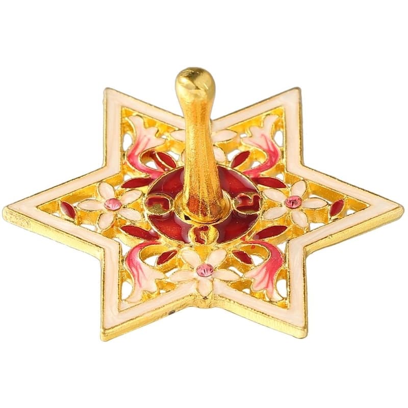Hand-Painted Spinning Dreidel Holiday Ornaments Elegant Jewish Decor by Matashi