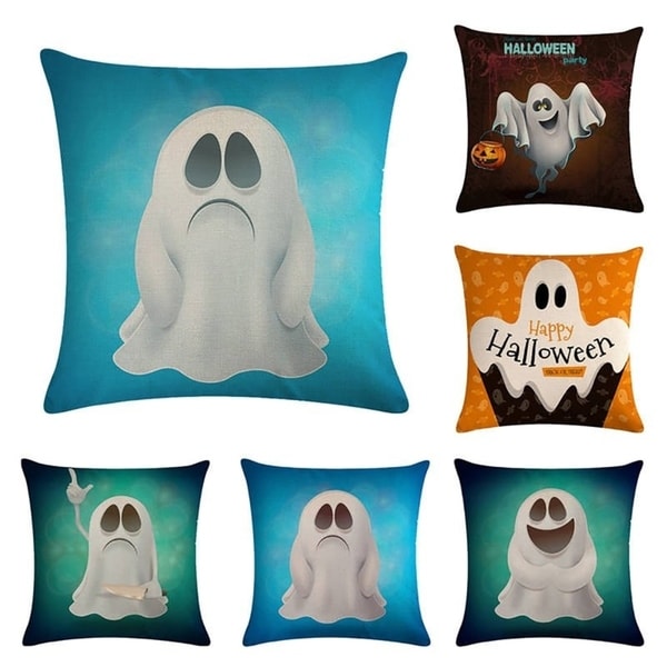 Shop Halloween Ghost Pillow Case Pillowcase Cotton Linen - 