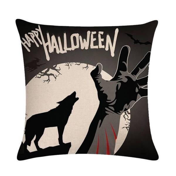 Shop Halloween Wolf Men Series Printed Cotton Linen Pillow Cases