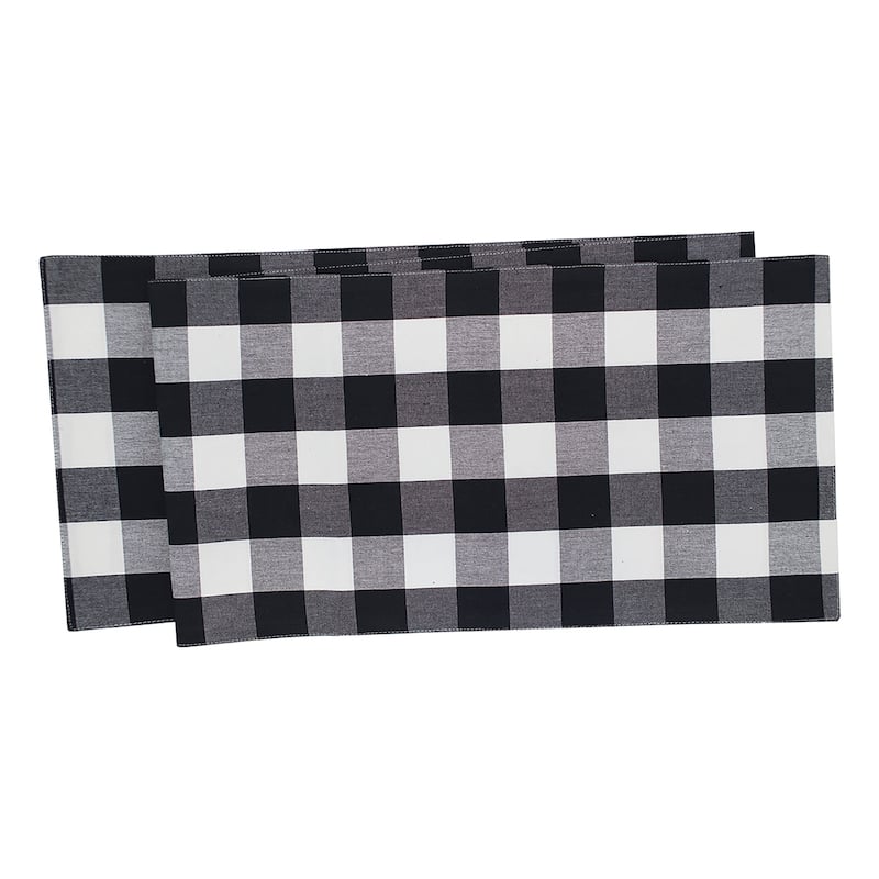 Griffin Check Table Runner - N/A - All Seasons - White/Black Check - Casual/Classic/Farmhouse