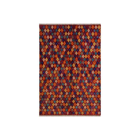 Balouchi Alfonso Red/Orange Wool Rug - 5'1 x 6'7 - 5'1" x 6'7" - 5'1" x 6'7"