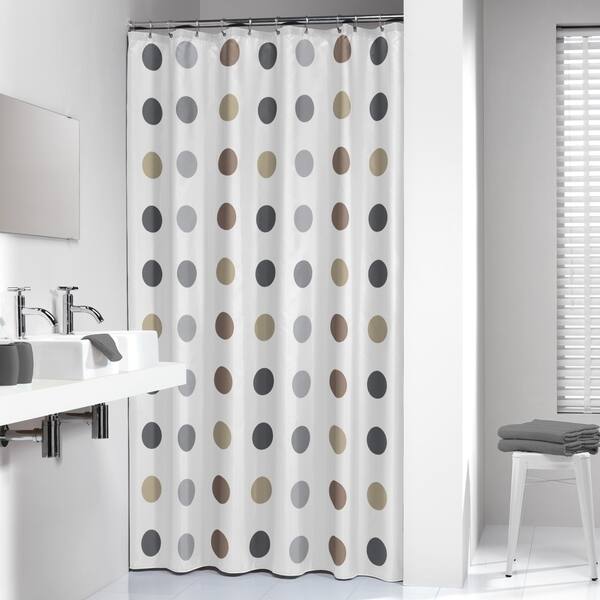 Shop Sealskin Extra Long Shower Curtain 78 X 72 Inch Twister Taupe