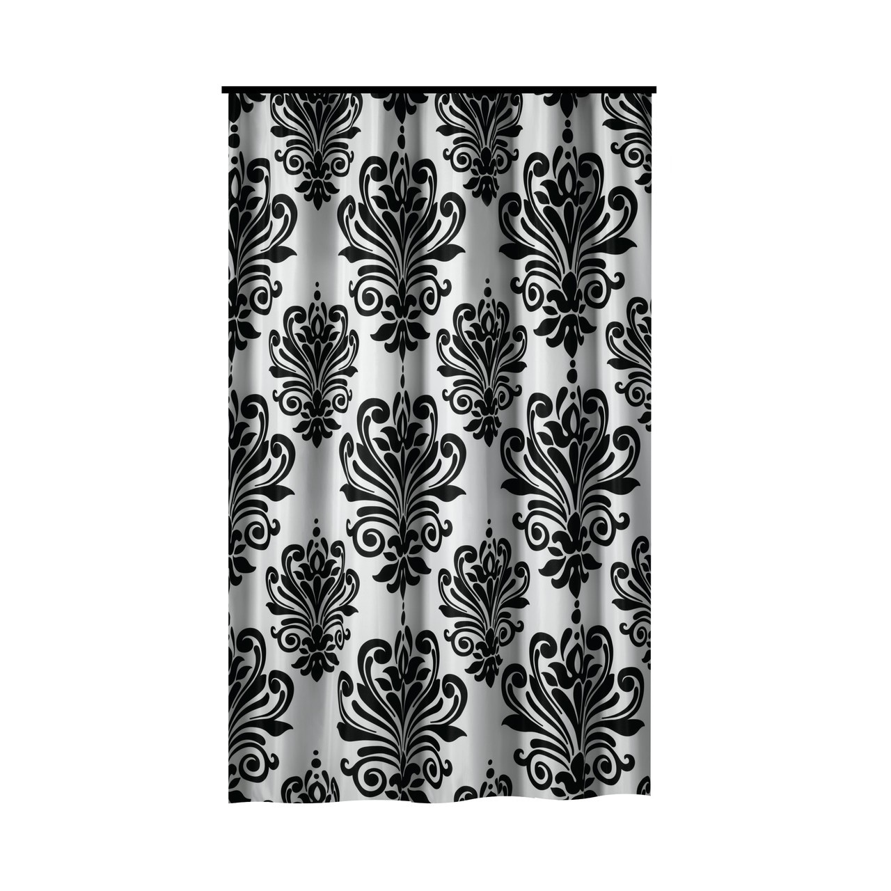 Gamma Extra Long Shower Curtain 78 X 72 Inch Black And White