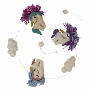 Handmade Felt Unicorn Garland (Nepal)