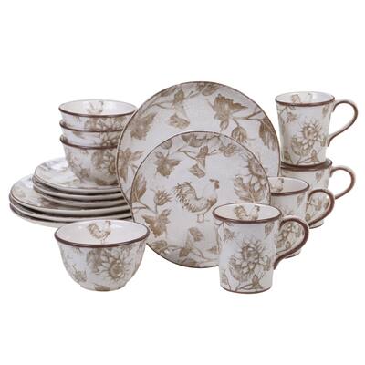 Certified International Toile Rooster 16-piece Dinnerware Set - Bed ...