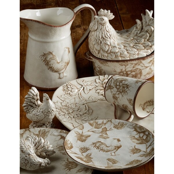 Toile dinnerware outlet set