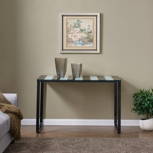 Broet Contemporary Console Table w/ Glass Top