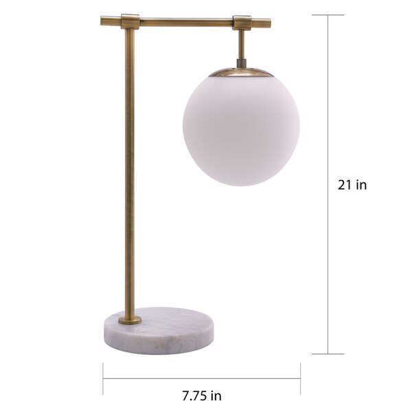 brass globe table lamp