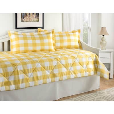 Cottage Plaid Daybed set Black, Blue or Yellow