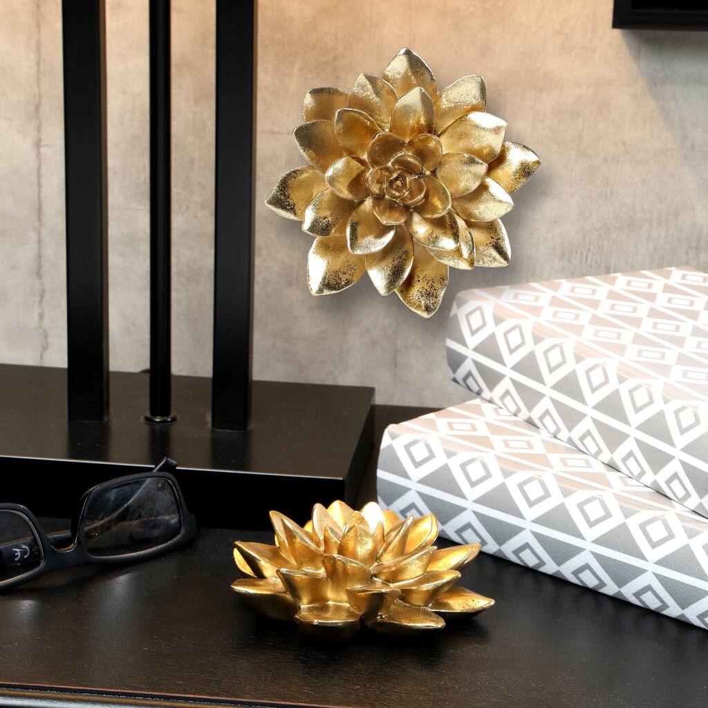 Polystone Succulent Plaque 5"