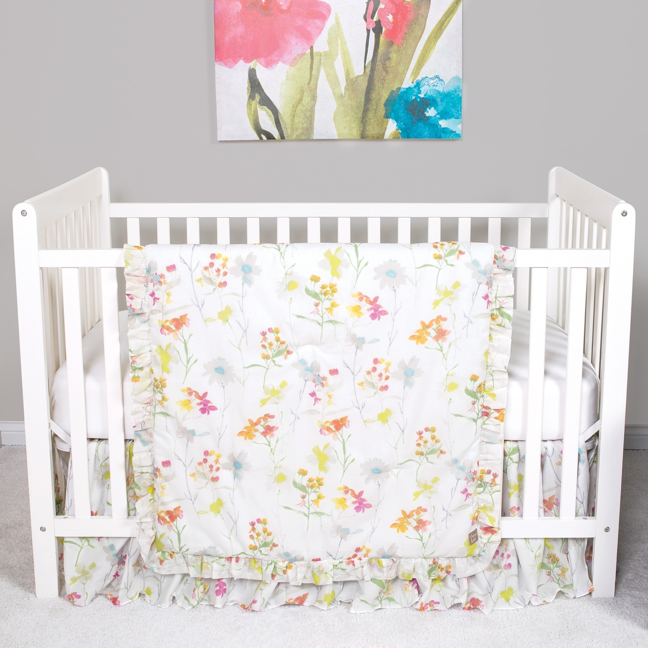 wildflower crib sheet