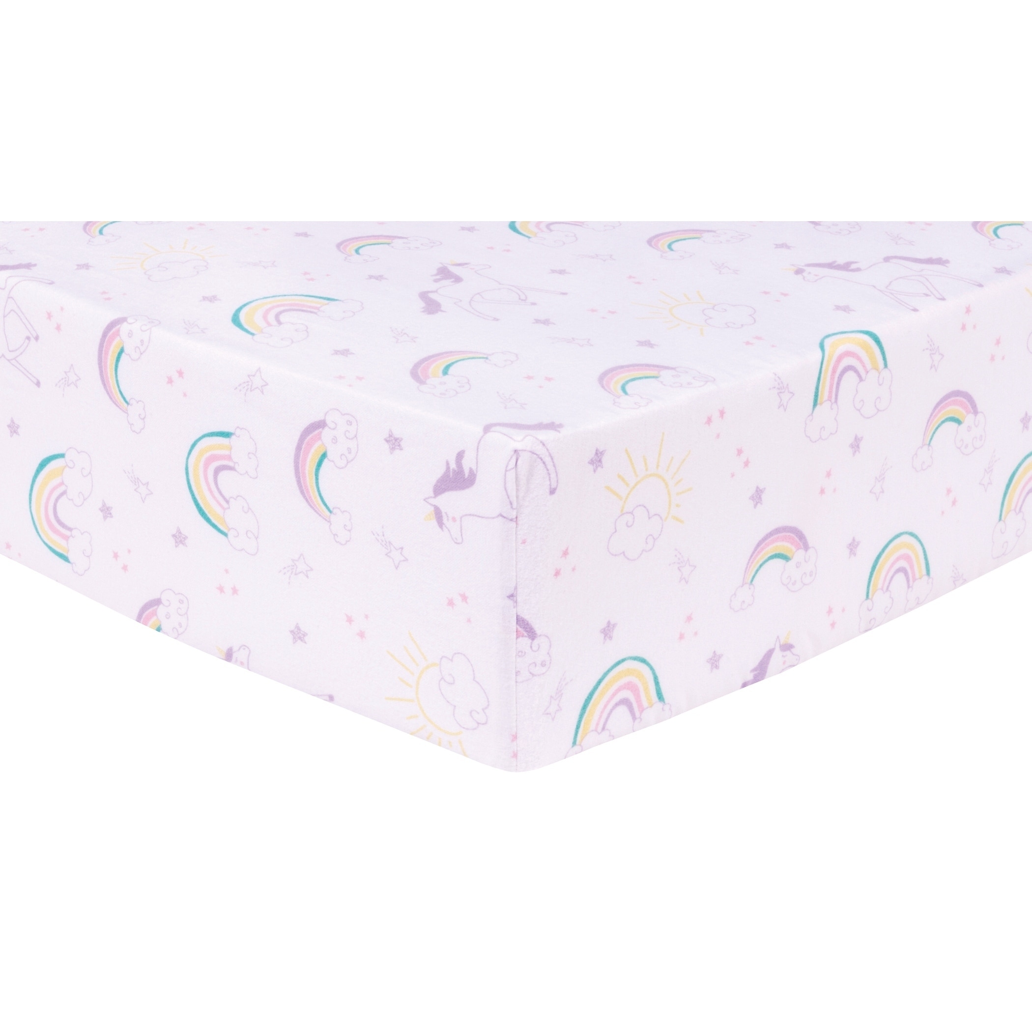 rainbow crib sheet