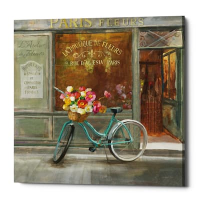 Epic Graffiti "French Flowershop v2" by Danhui Nai, Giclee Canvas Wall Art - 37" x 37"