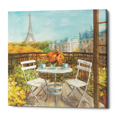 Epic Graffiti "September In Paris" by Danhui Nai, Giclee Canvas Wall Art - 37" x 37"