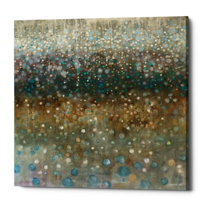 Epic Graffiti "Abstract Rain" by Danhui Nai, Giclee Canvas Wall Art - 37" x 37"