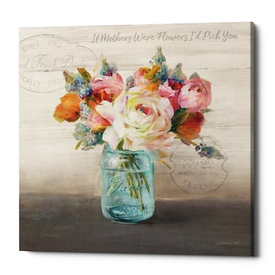 Epic Graffiti "French Cottage Bouquet II Mothers" by Danhui Nai, Giclee Canvas Wall Art - 26" x 26"