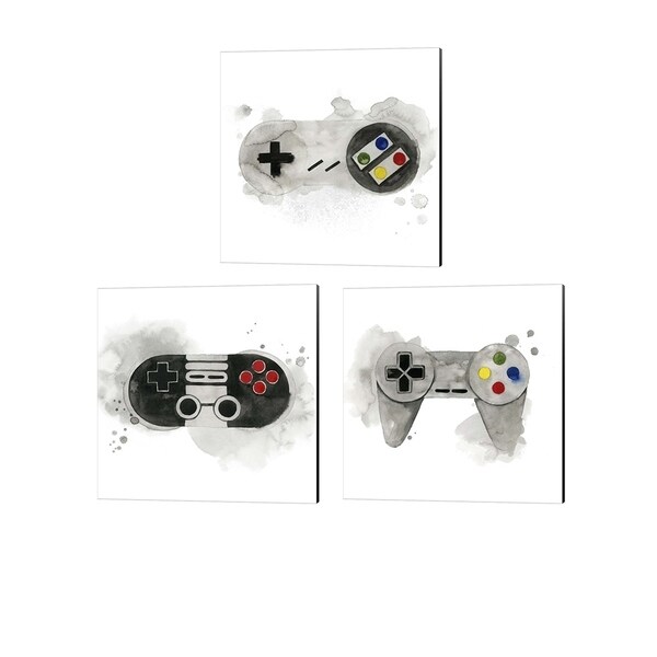 Grace Popp 'Gamer' Canvas Art (Set of 3)