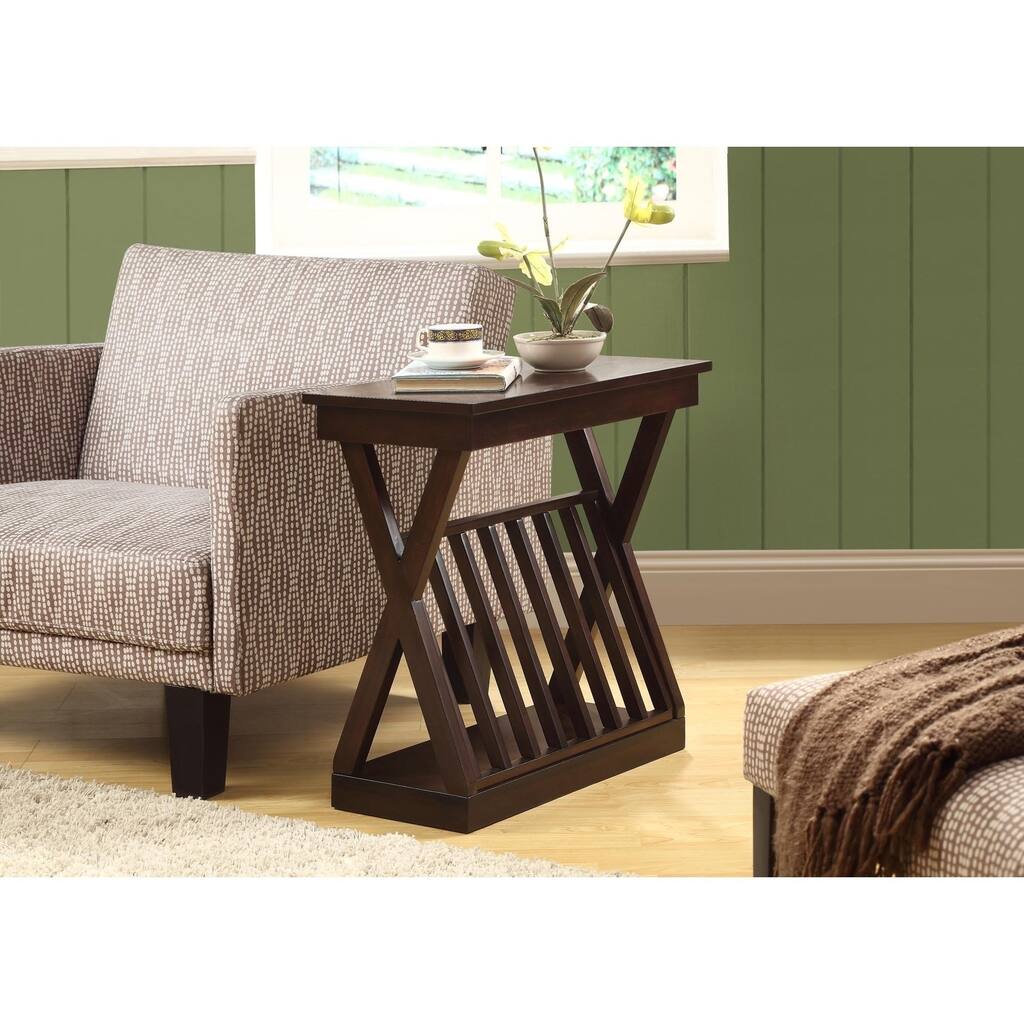 Cappuccino Veneer Accent Side Table