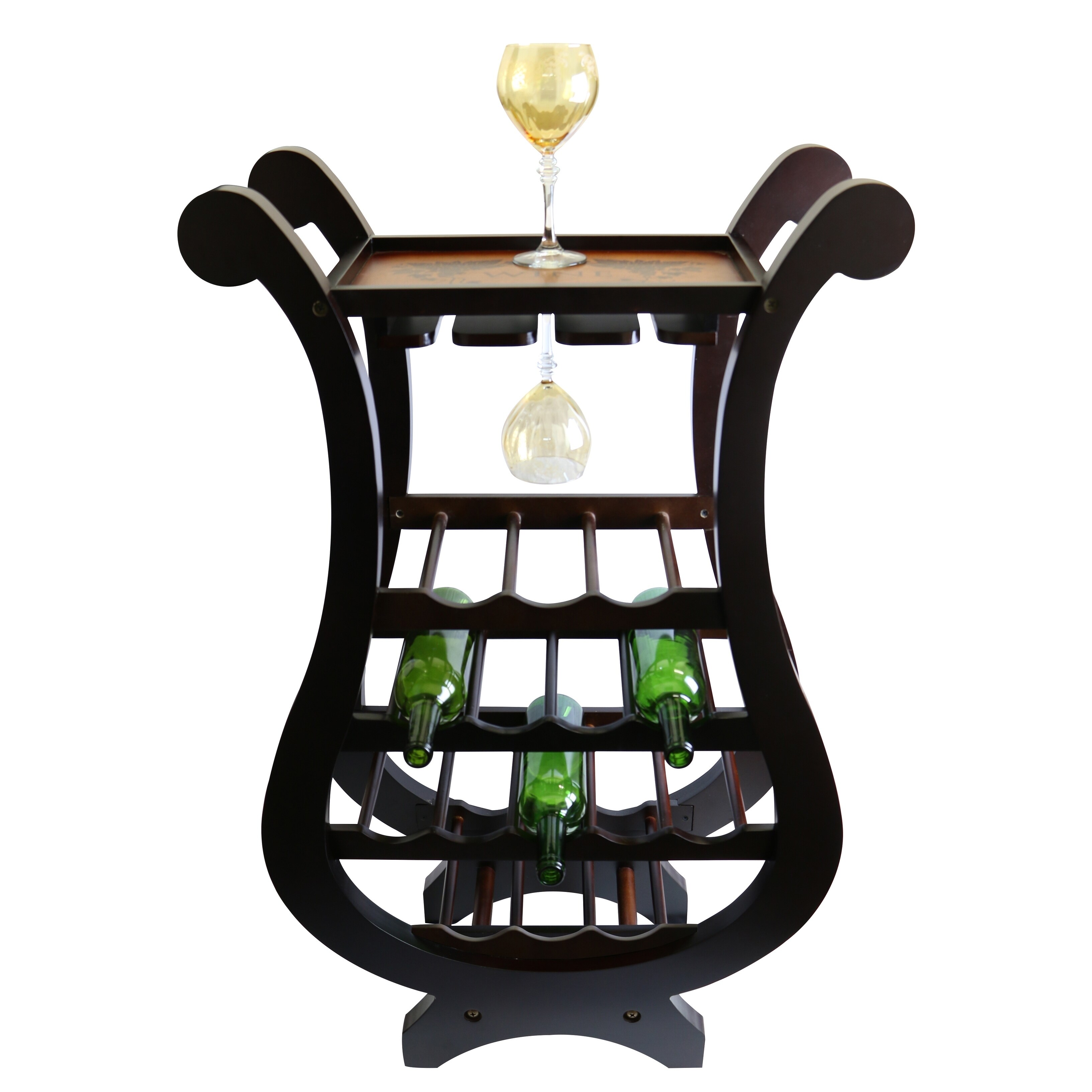Large Wooden Wine Rack Holds 15 Bottles 3 Gles For Large Wooden Wine Rack Holds 15 Bottles