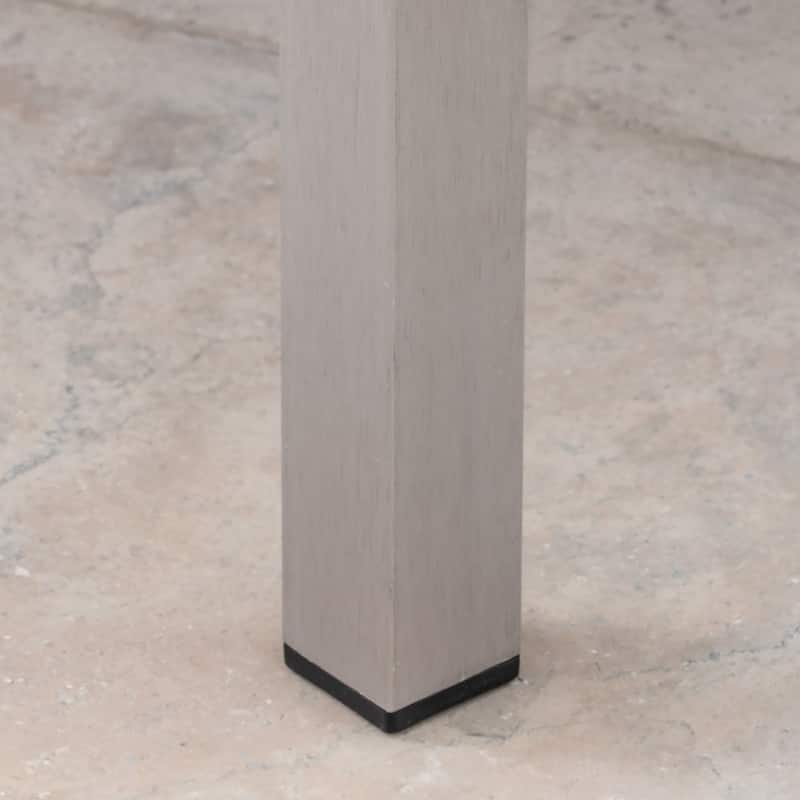 Cape Coral Silver/ Grey Anodized Aluminum Outdoor Dining Table by Christopher Knight Home - 35.00"L x 35.00"W x 30.00"H