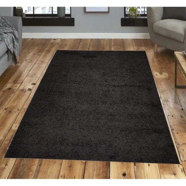 Home Must Haves Shag Area Rug 5' x 7' Black Home Must Haves Shag Area Rug 5' x 7' Black