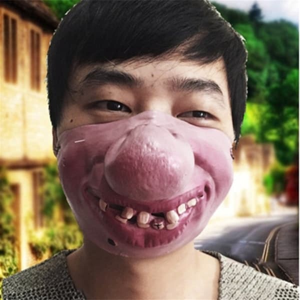 Funny Scary Latex Mask Halloween Party Half Face Cosplay Costume Creepy Mask