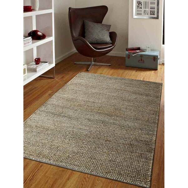 Hand Knotted Sumak Jute Solid Eco Friendly Area Rug