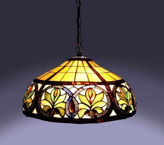 Tiffany-style Sunrise Hanging Lamp