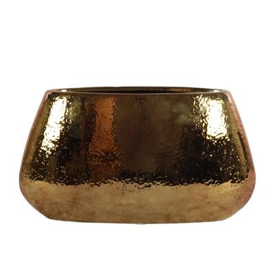 Hammered Pattern Ceramic Vase, Small, Copper